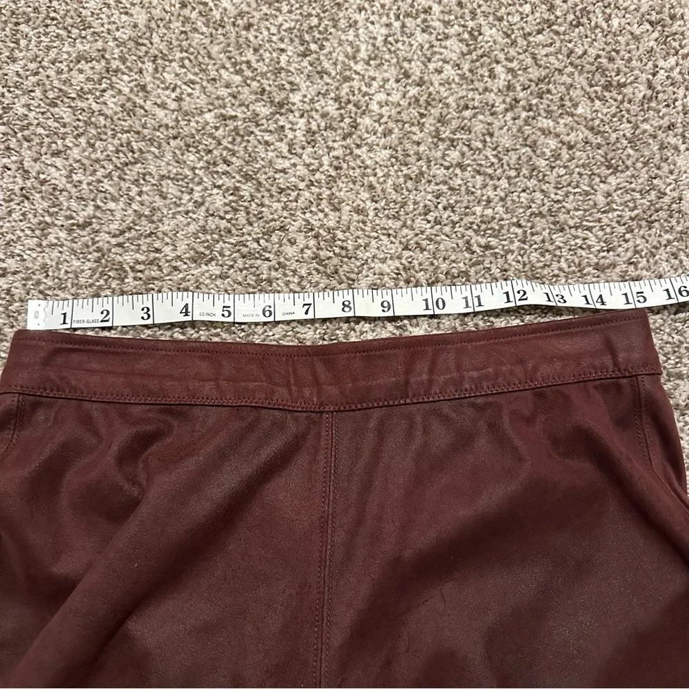 Free People Pull On Vegan Suede Like Legging Burgundy Skinny Pant, Size 29